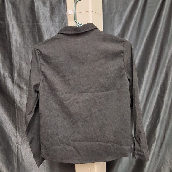 SHEIN Kids Button Down Shirt - Charcoal Gray - Picture 5 of 6